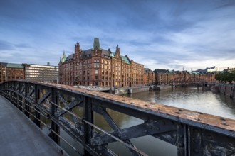 Bridges with warehouses in Hamburg's Speicherstadt, Hamburg, Germany