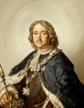 Portrait of Peter the Great, Peter I or Pyotr Alexeyevich Romanov, 1672-1725, Emperor of the