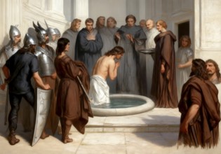 Baptism of Clovis by Saint Remigius, cathedral of Reims, 496, Clovis, Chlodovechus, Chlodwig I,