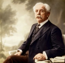 Portrait of Gabriel Urbain Fauré, 1845 – 1924, French composer, digitally edited according to a