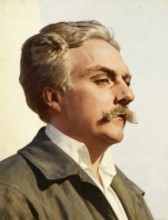 Portrait of Gabriel Fauré, 1845-1924, French composer, digitally edited according to a drawing by