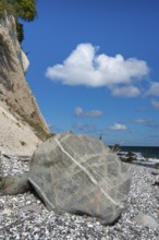 View of chalk cliffs in Jasmund National Park on Rügen, Sassnitz, Rügen, Mecklenburg-Western