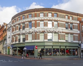 Rosa's Thai restaurant, historic heritage building Jackons Corner, Kings Road, Reading, Berkshire,