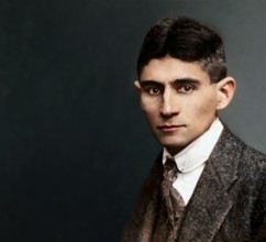 Portrait of Franz Kafka, 1883 – 1924, German-speaking Bohemian novelist, digitally edited according