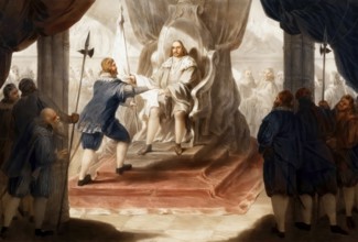 Vasco da Gama‘s audience with King Manuel I after his return to Portugal, September 1499