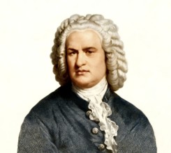 Johann Sebastian Bach, 1685 - 1750, German composer, digital edited
