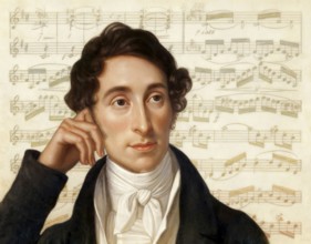 Carl Maria von Weber, 1786 - 1826, German composer, conductor and pianist, digitally edited after a