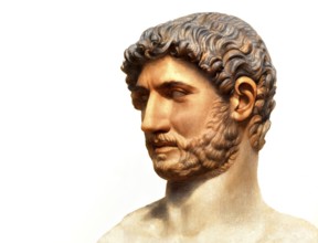 Hadrian or Publius Aelius Hadrianus Augustus, 76 - 138, Roman emperor, digitally edited