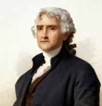 Portrait of Thomas Jefferson, 1743 - 1826, third president of the United States and principal