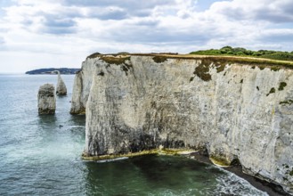 White Cliffs of Old Harry Rocks Jurassic Coast, Handfast Point, Dorset, UK