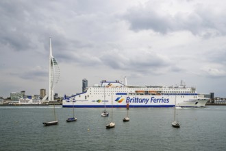 Portsmouth Harbour over Spinnaker Tower, Portsmouth, Gosport, England, United Kingdom