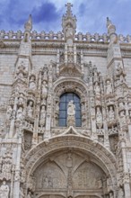 Ornate south portal of the Hieronymites Monastery / Mosteiro dos Jerónimos in Manueline style in