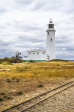 Hurst Point Lighthouse and Hurst Castle, Hurst Spit, Milford on Sea, Lymington, Hampshire, UK
