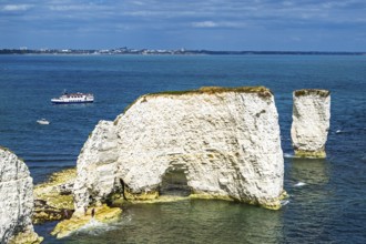 White Cliffs of Old Harry Rocks Jurassic Coast, Handfast Point, Dorset, UK
