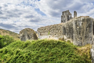 Ruins of Corfe Castle, Wareham, Dorset, England, United Kingdom