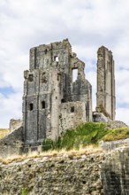 Ruins of Corfe Castle, Wareham, Dorset, England, United Kingdom