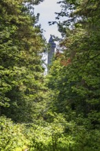 Waterloo Monument over Scottish fields and farms, Jedburgh, Scotland, UK