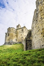Ruins of Warkworth Castle, River Coquet, Warkworth, Northumberland, England, UK