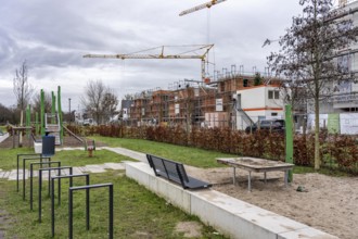 New development area Am alten Angerbach in Duisburg-Huckingen, on approx. 17 hectares, 300 new