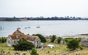 Ruins of Portchester Castle, Portchester, Fareham, Hampshire, UK