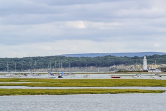 Hurst Point Lighthouse and Hurst Castle, Hurst Spit, Milford on Sea, Lymington, Hampshire, UK