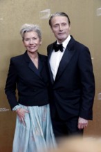 Hanne Jacobsen and Mads Mikkelsen arriving at the European Film Awards at the House of World