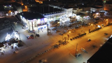 In Seiyun, Yemen on January 09, 2026, aerial drone footage shows the city of Seiyun in southern