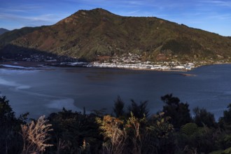 Breathtaking view of Havelock and surrounding mountains from Cullen Point, Havelock, Marlborough,