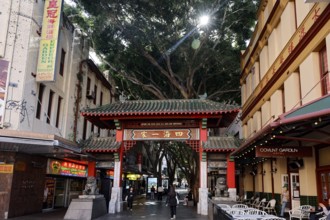 Traditional gateway to Chinatown on Dixon Street, Sydney, New South Wales, Australia