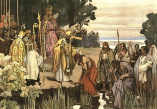 The baptism of Saxon Duke Widukind, also Wittekind, in 785 was a decisive turning point in the
