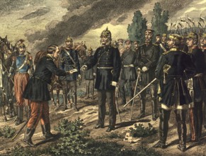 Scene during the Franco-Prussian War: General Auguste-Alexandre Reille delivered a letter from