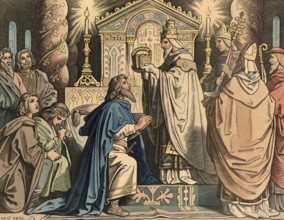 Charlemagne was crowned Roman Emperor by Pope Leo III on December 25, 800 in St. Peter's Church in