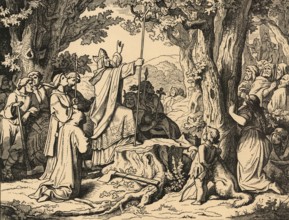 The felling of the Donar oak, also thunder oak or thor oak, by the missionary Boniface is one of