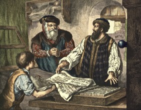 Johannes Gutenberg, revolutionized communication around 1450 through the invention of letterpress