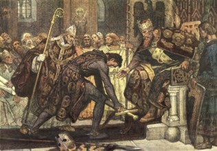 Frederick Barbarossa, Subjugation of Henry the Lion at the Princes Day in Erfurt, 1181, school