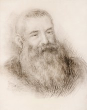 Portrait of Claude Monet, 1840 – 1926, French painter and founder of Impressionism, digitally