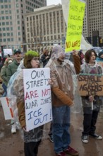 Detroit, Michigan USA - 10 January 2026 - Activists rally to protest the killing of Renee Nichole