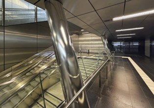 Benrather Straße subway station, Werhahn line, designed by artist Thomas Stricker, Düsseldorf,