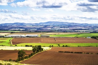 Scottish fields and farms, Southeast Scotland, UK