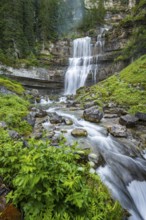 Cascata di Mezzo waterfall, long exposure, Vallesinella, Brenta, Trentino, Italy