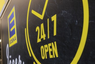 EDEKA supermarket at Stuttgart Airport. It is open around the clock, seven days a day. 24-7.