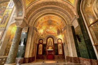 Church of Saint Sava or Temple of Saint Sava orthodox church, Interior, Belgrade, Serbia