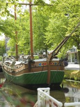 Kuff, flat-bottomed coastal cargo sailor, Margaretha von Papenburg, Main Canal, Papenburg, Emsland,