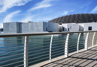 Louvre Abu Dhabi architecture, art museum by French architect Jean Nouvel, buildings on Saadiyat