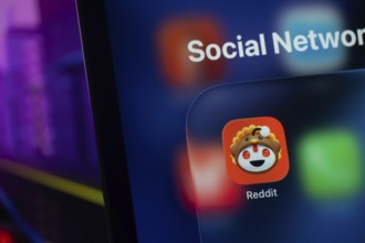 Dhaka, Bangladesh- 01 Dec 2025: Reddit app is seen on iPad