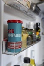 Emergency box in a refrigerator, it contains a comprehensive information sheet which gives