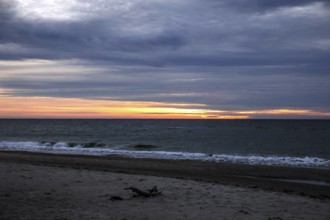 Dramatic clouds, evening light, sunset, Weststrand Darß, Baltic Sea, Fischland-Darß-Zingst, Western