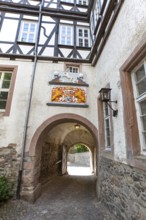 Alliance coat of arms of the House of Welf with Saxon Steed, Welf Castle of Herzberg, Herzberg am