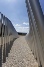 Art in public space, sculpture made of aluminum profile pipes by artist Martin Burchard, life's