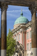 Sculpture with the City Palace and St. Nicholas Church on the Old Market Square, Potsdam